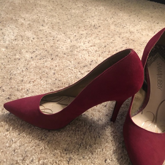 Maroon suede pumps - Picture 6 of 6